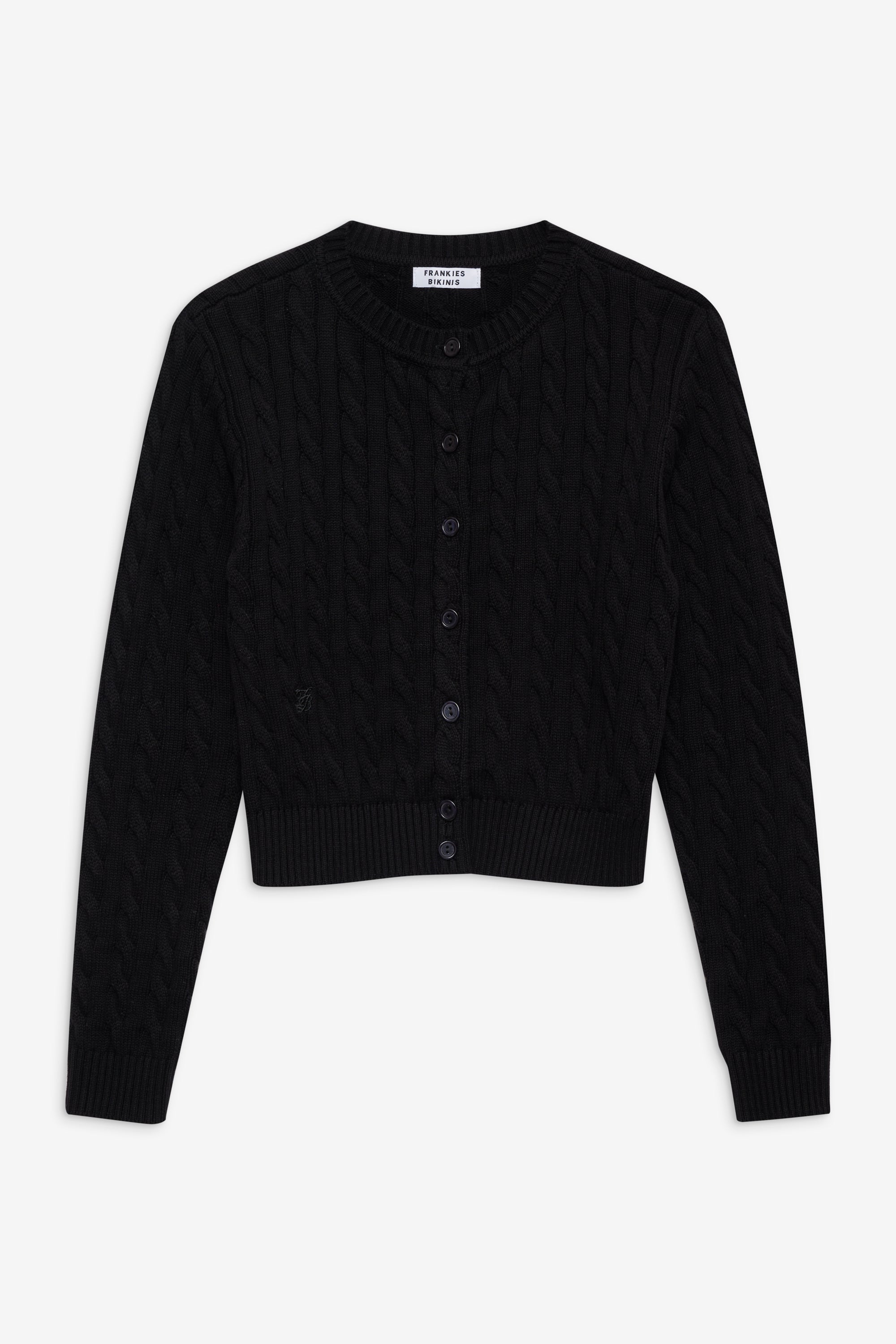 Dudley Cable Knit Cardigan - Black