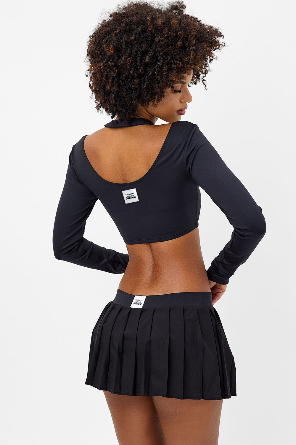 Speedy Long Sleeve Crop Top - Black