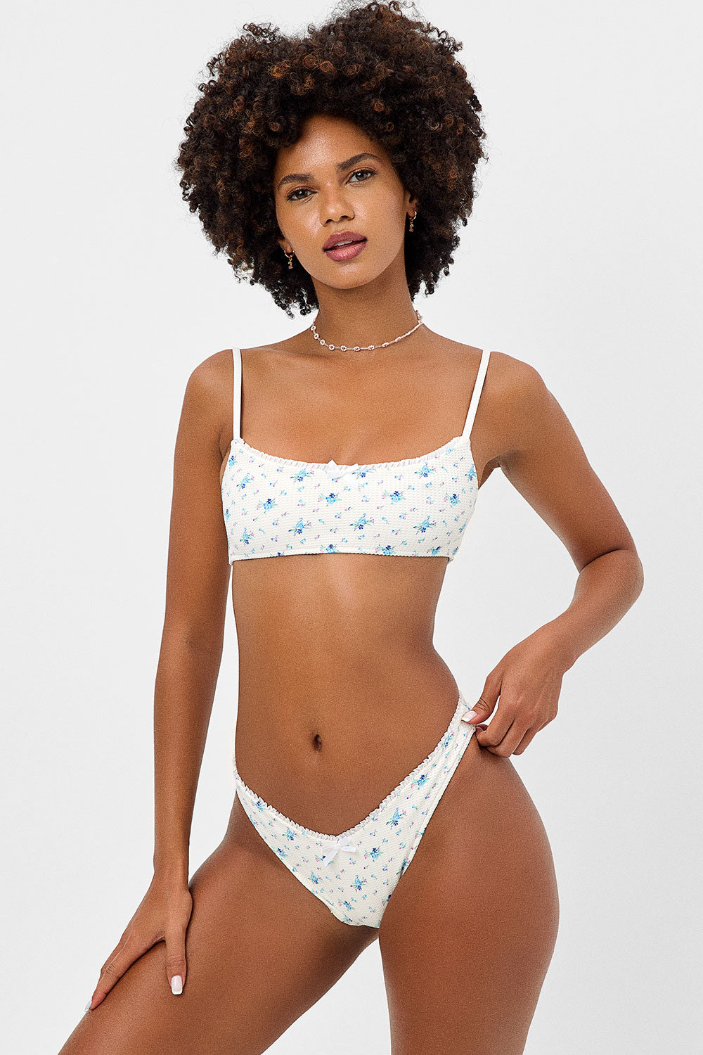 Enzo Waffle Cheeky Bikini Bottom - Night Lily