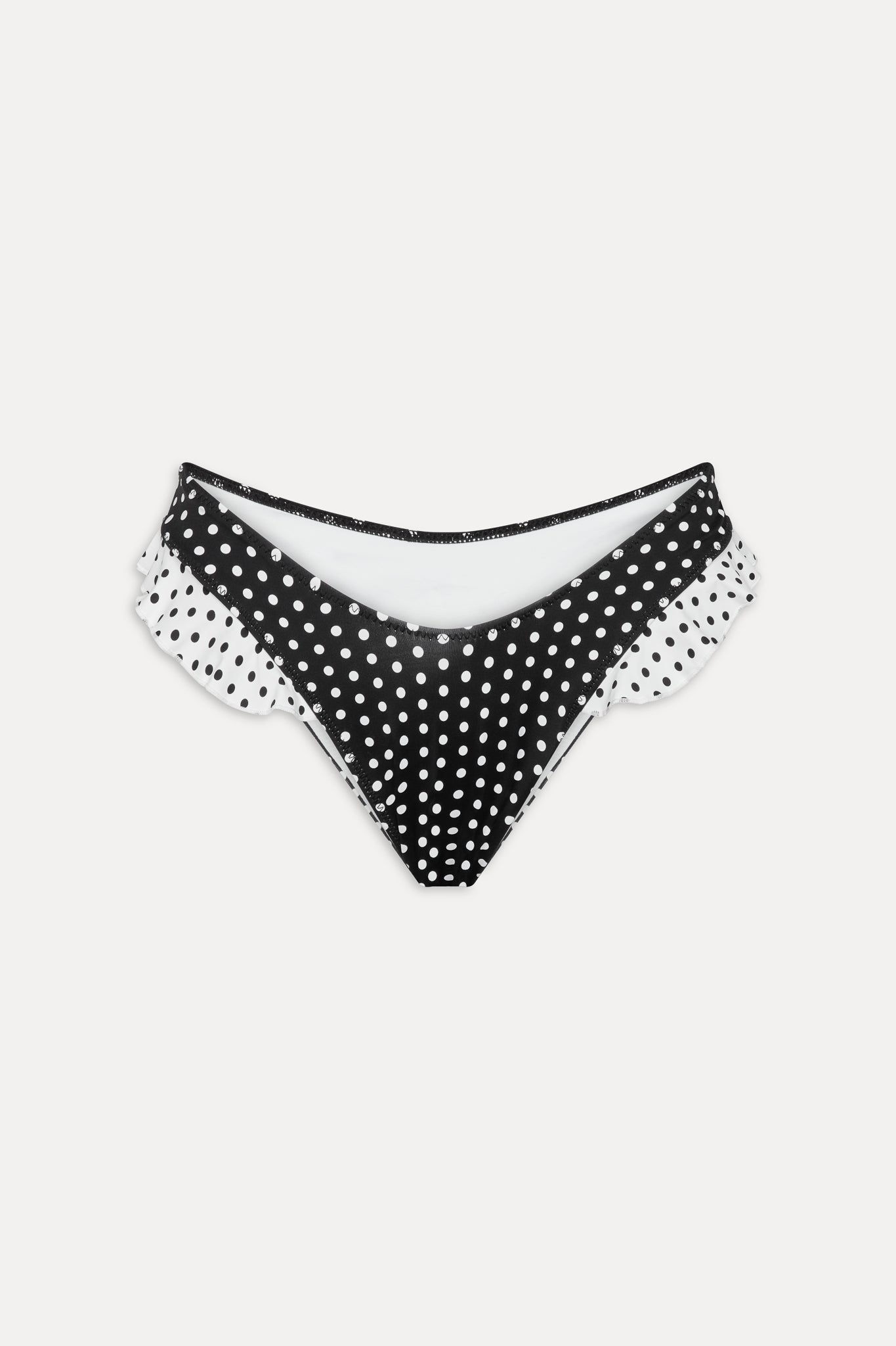 Sandy Micro Ruffle Bikini Bottom - Classic Polka Dot