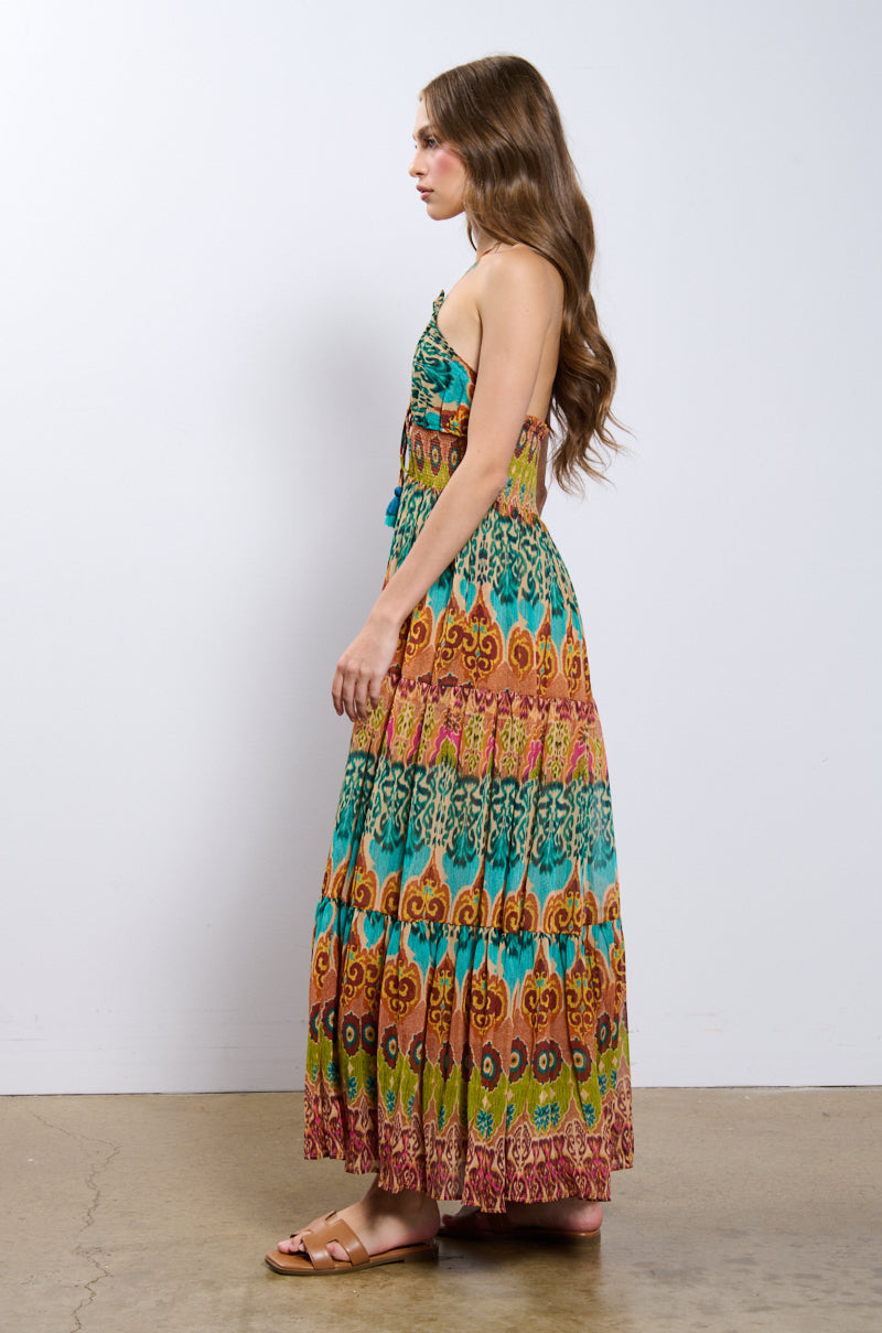 CANT GET ENOUGH PRINTED MAXI DRESS