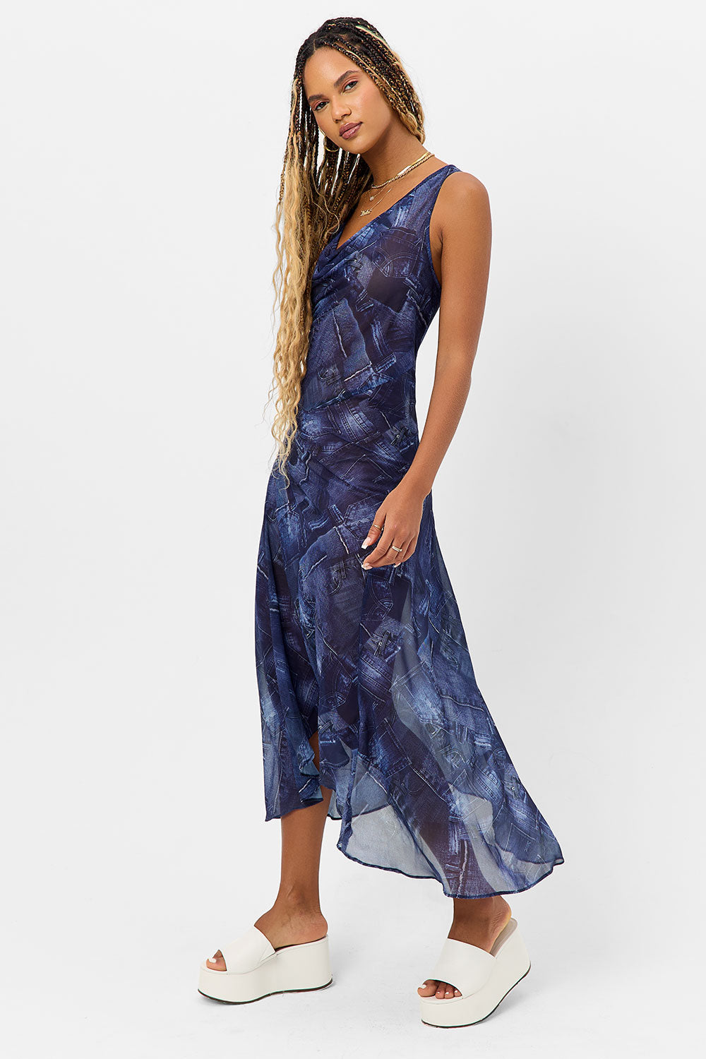 Molly Midi Dress - Blue Jean