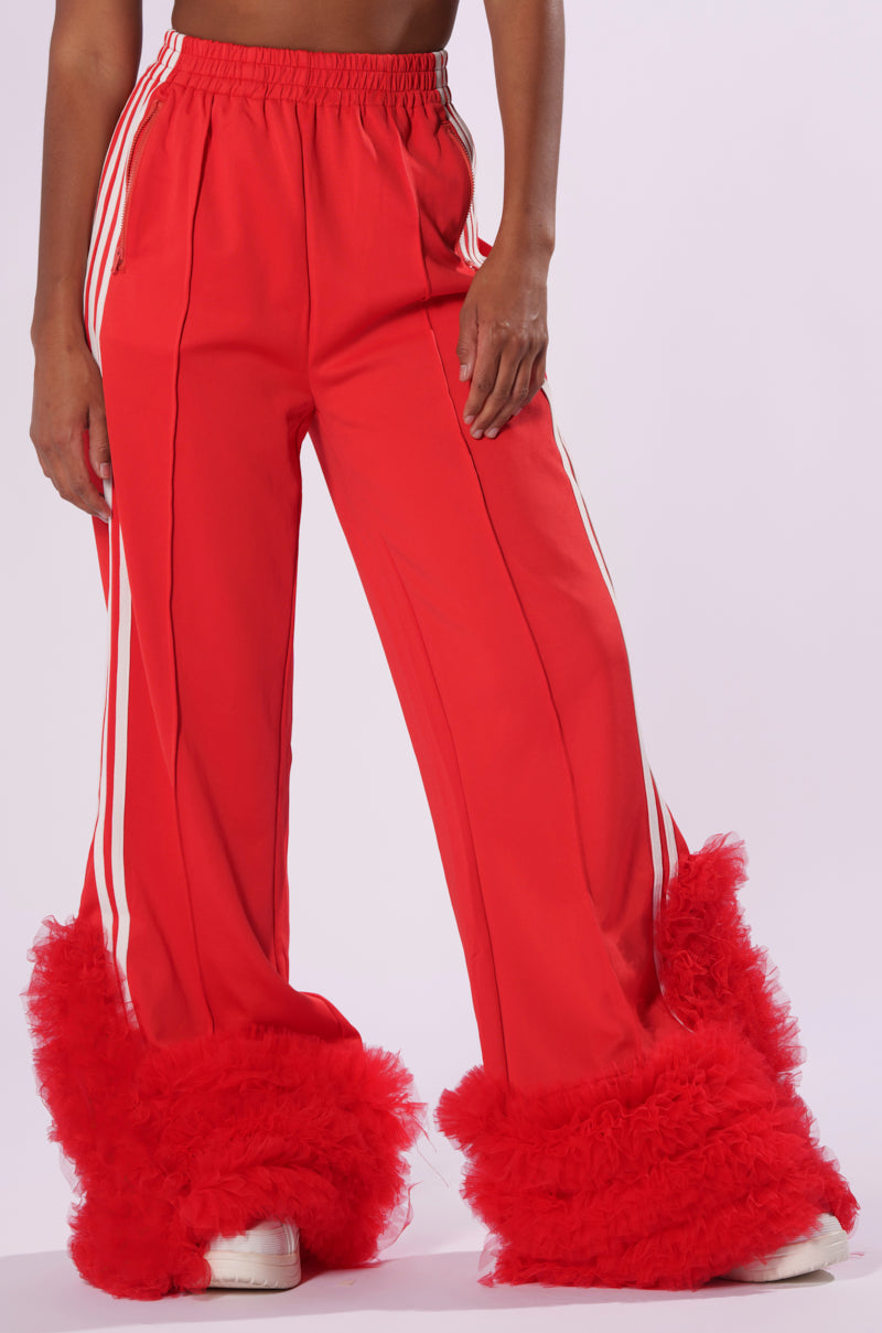 MODERN JAM TRACK PANT WITH TULLE