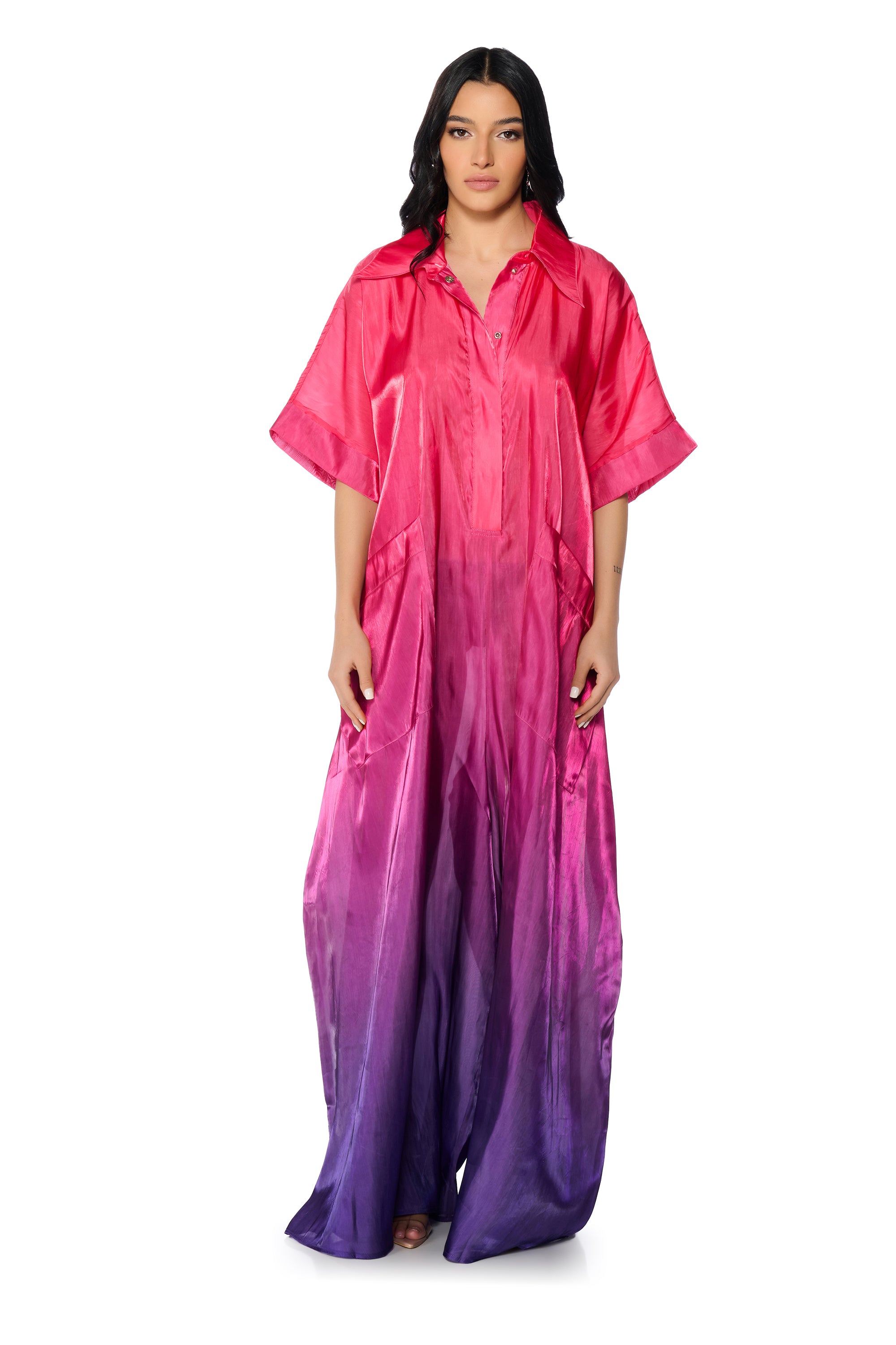 ISLA OMBRE OVERSIZED SATIN JUMPSUIT