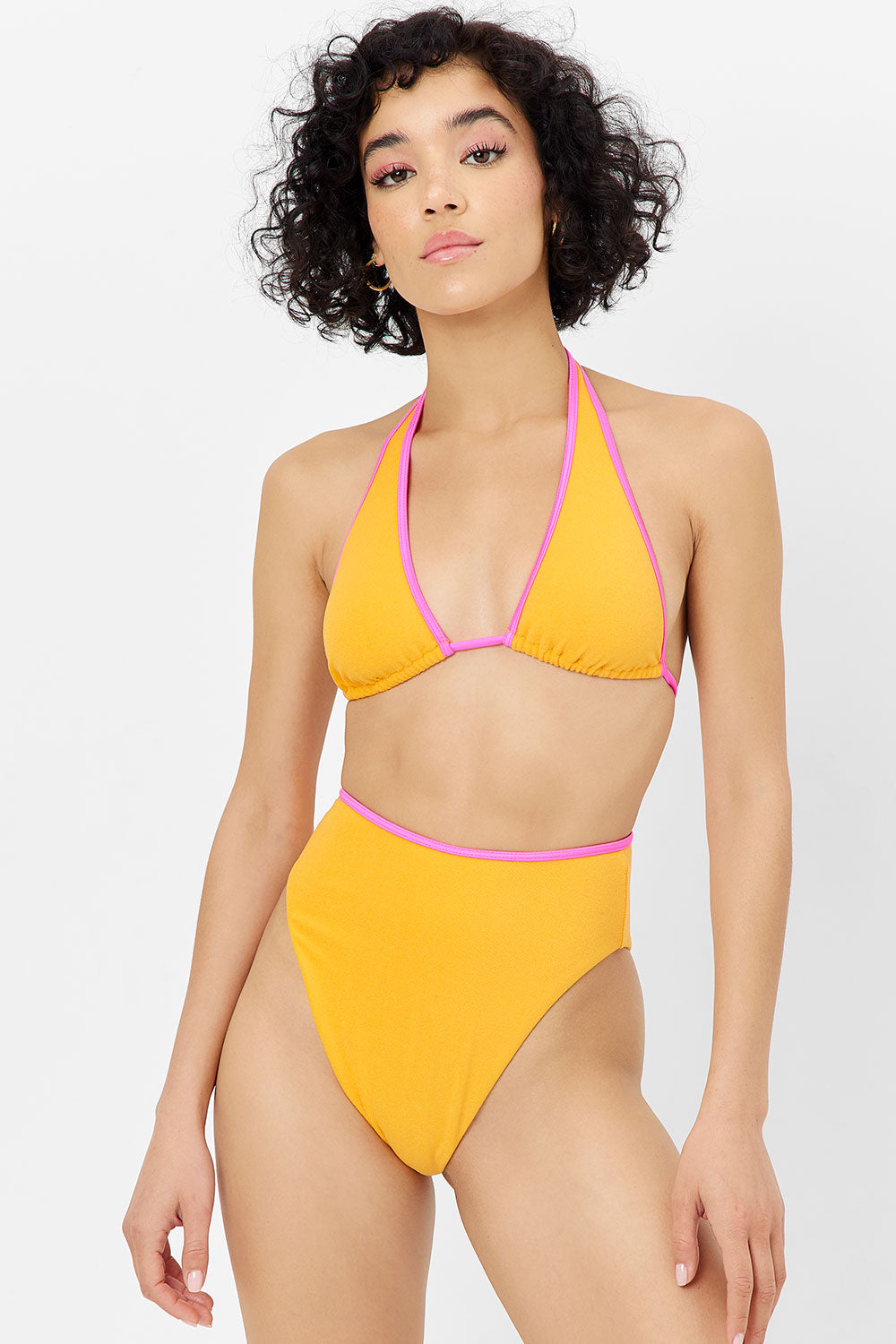 Harlow Terry Halter Bikini Top - Sundown