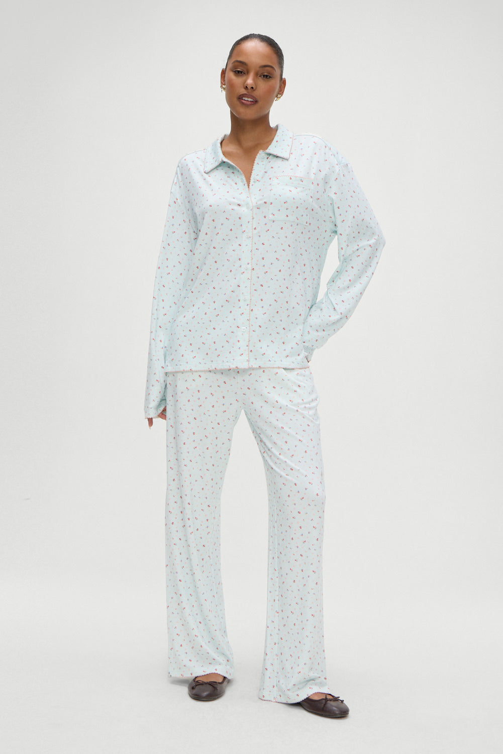 Rory Long Sleeve Sleep Shirt - Malibu Meadow