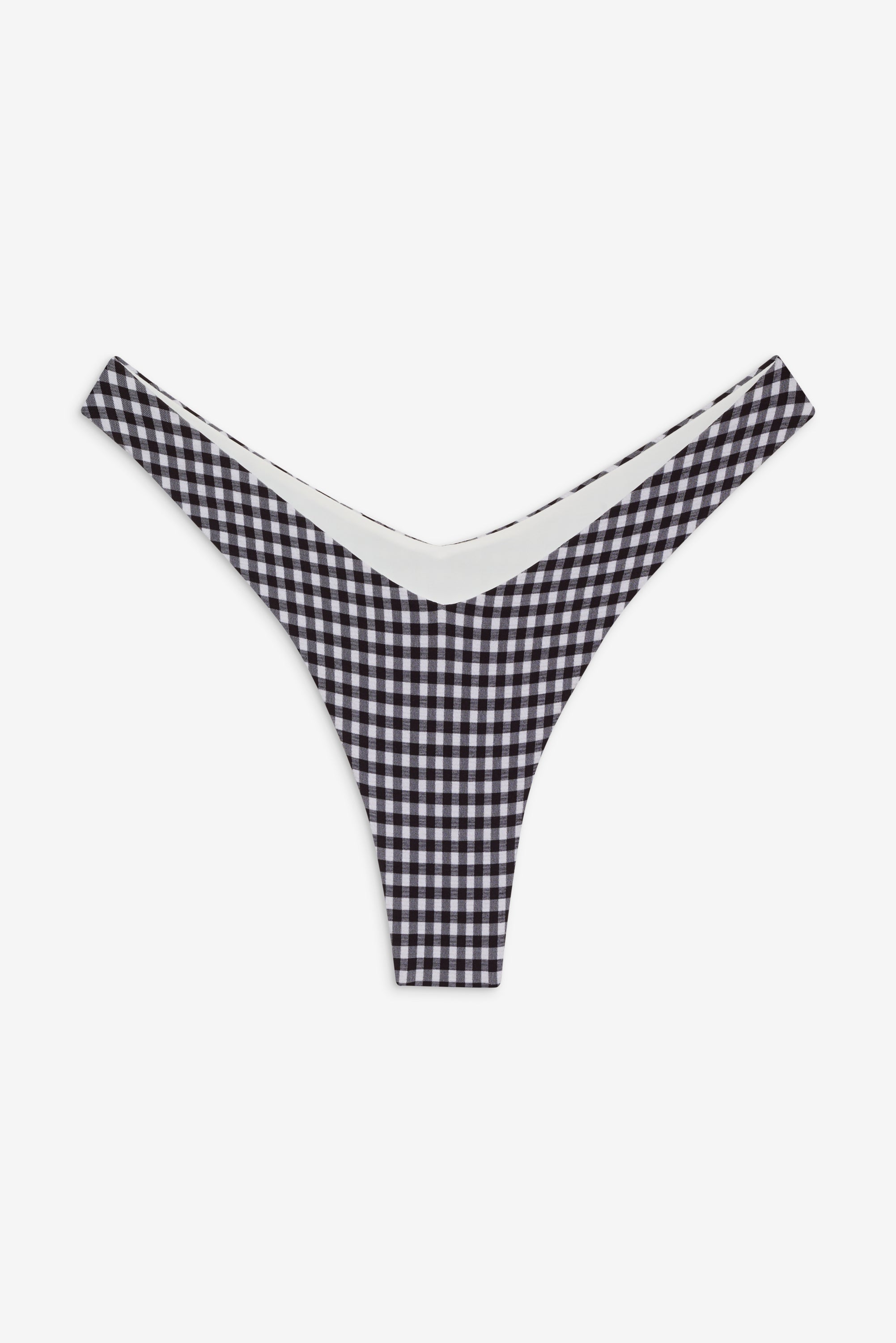 Enzo Gingham Cheeky Bikini Bottom - Blackberry Gingham