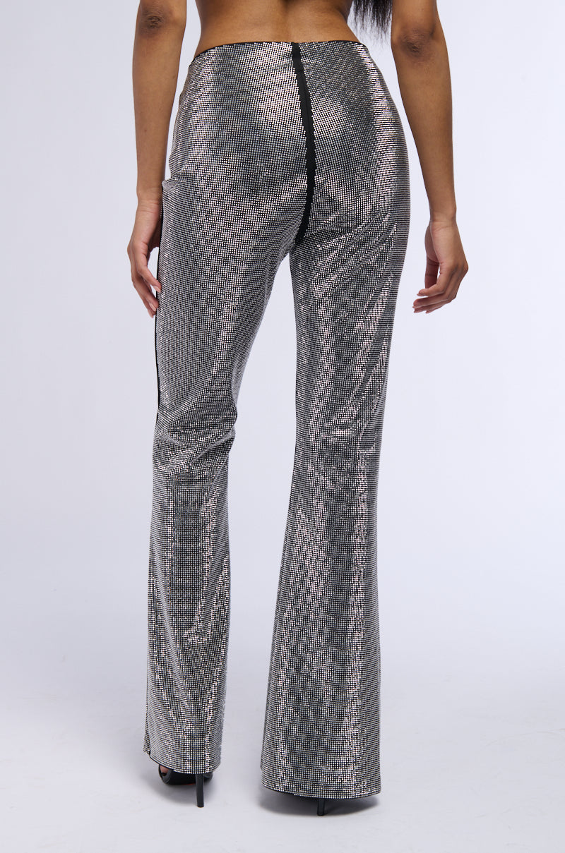 DIAMONDS DANCING FLARE LEG TROUSER IN BLACK