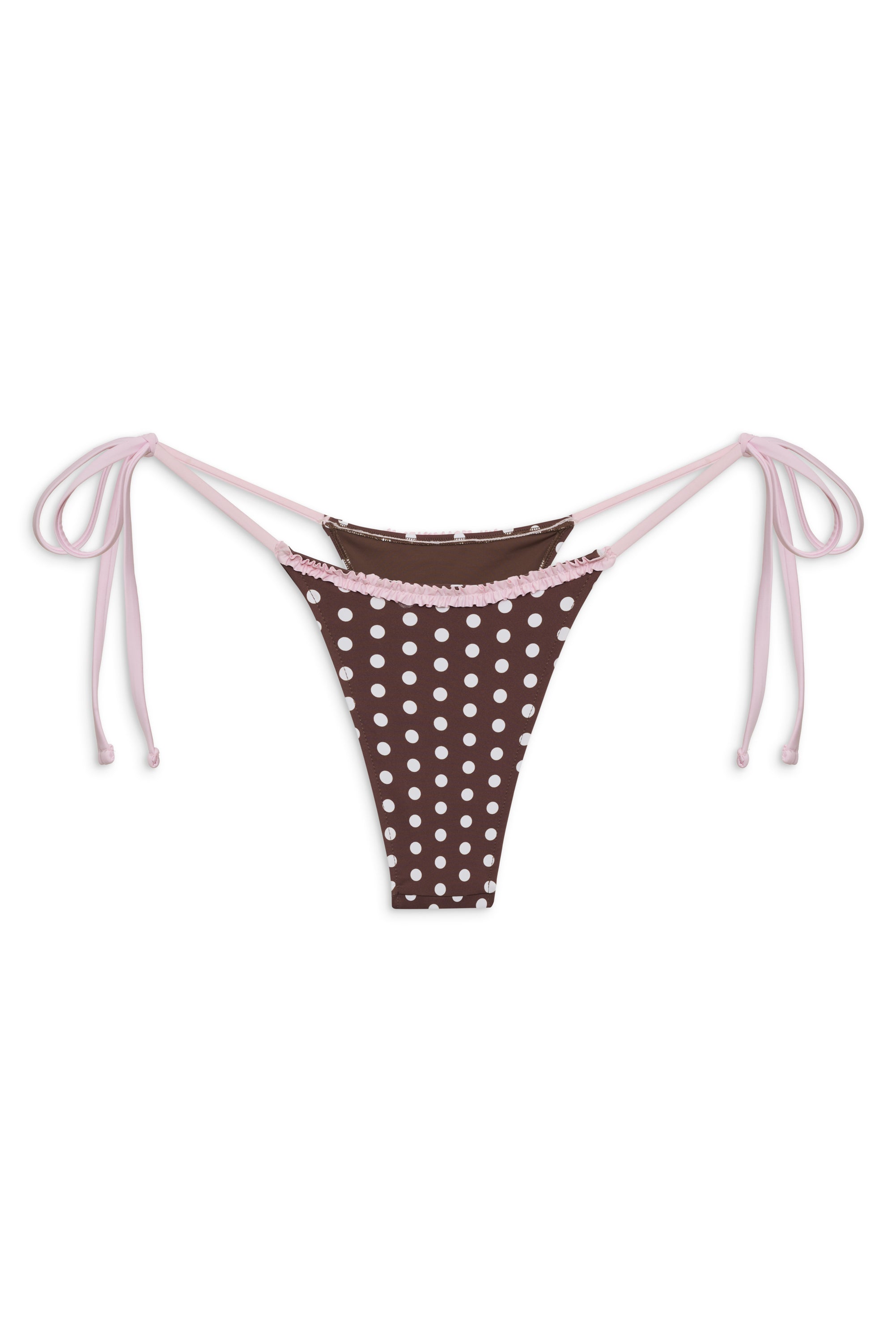 Divine Skimpy String Bikini Bottom - Cocoa Dot