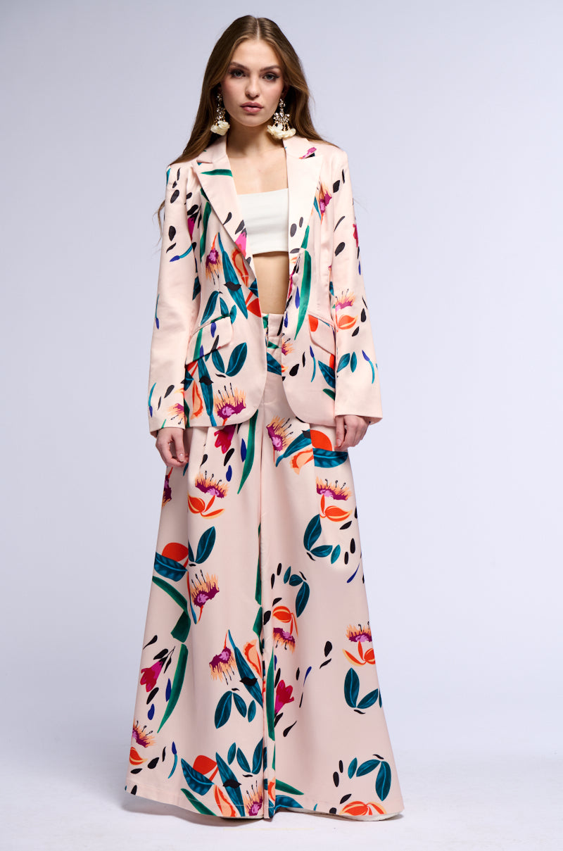 CANDY RAIN SATIN LONGLINE BLAZER