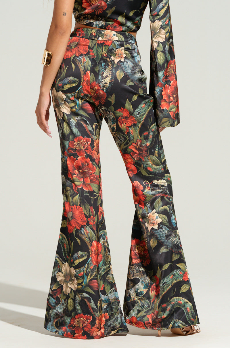 DON'T GET IT TWISTED PRINTED SATIN TROUSER