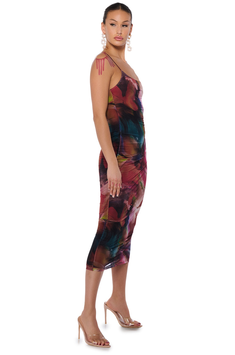 EVERLY PRINTED MIDI DRESS