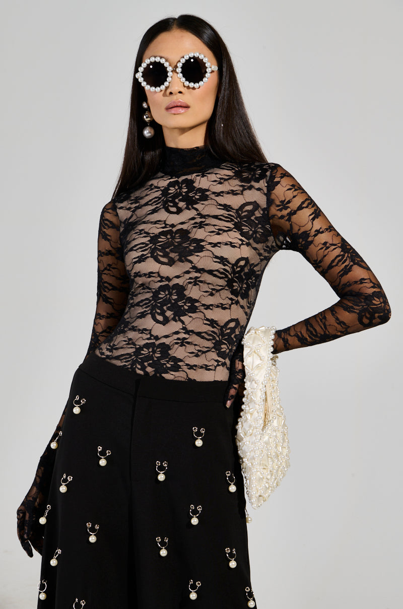 ALL THE ATTENTION LACE GLOVE BODYSUIT