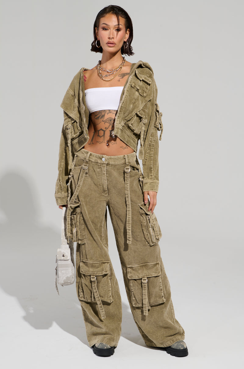 STEALTHY CORDUROY CARGO PANTS