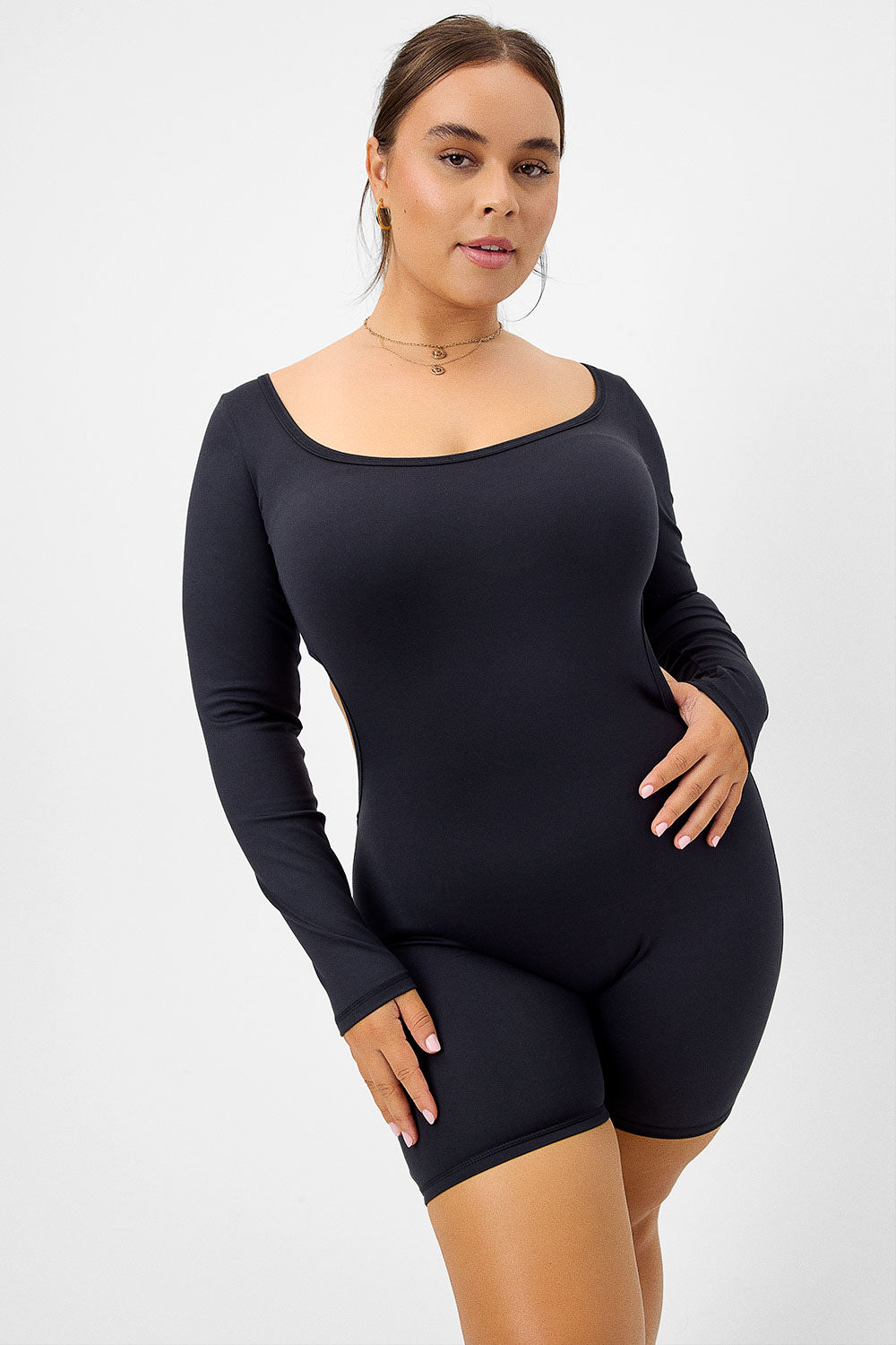 Felix Long Sleeve Bodysuit - Black