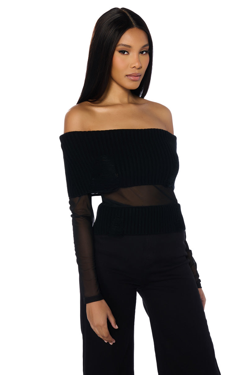 YOUR NEW TYPE OFF THE SHOULDER SWEATER