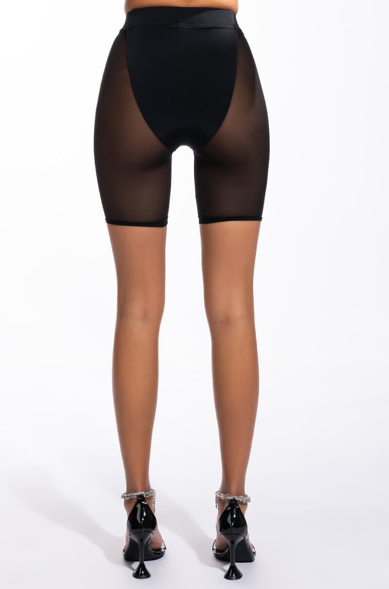 BARELY THERE MESH BIKER SHORT