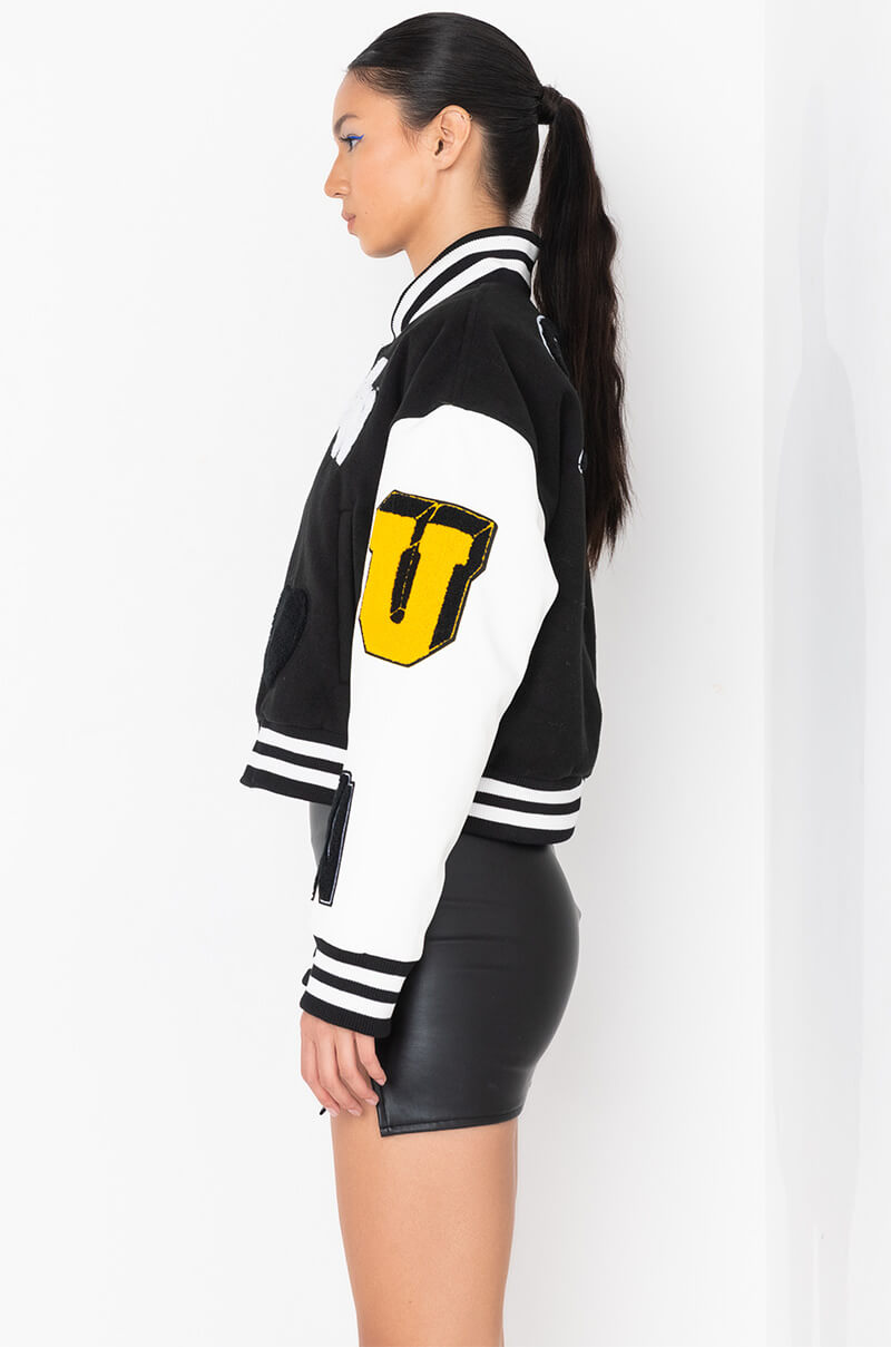 KEEP IT CLASSIC PATCH VARSITY JACKET