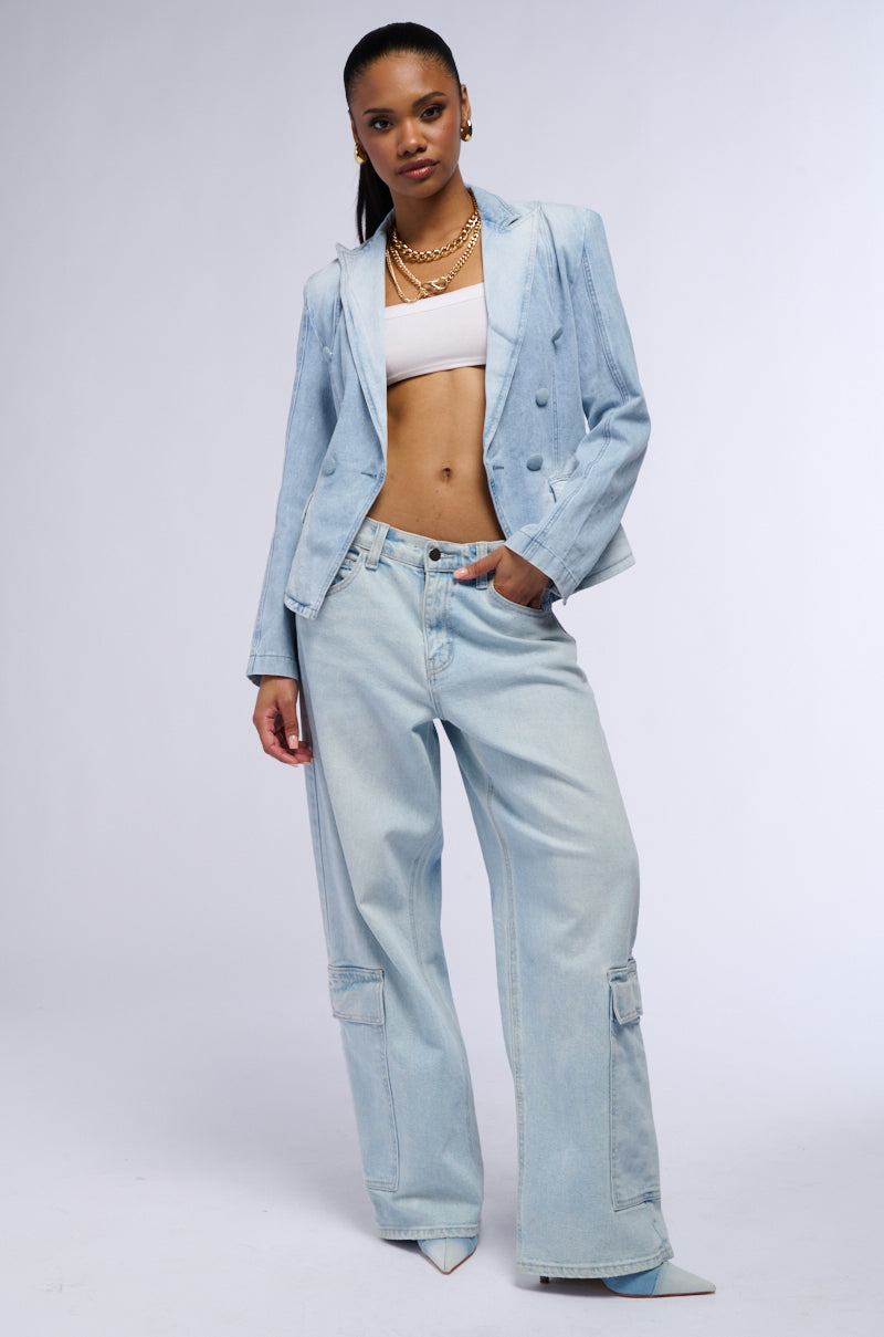 GOT IT TOGETHER DENIM BLAZER JACKET