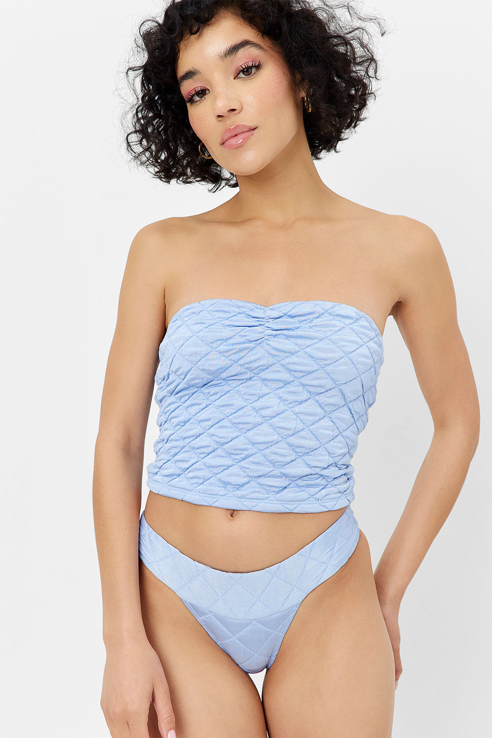 Lani Strapless Bikini Top - Baby Blue