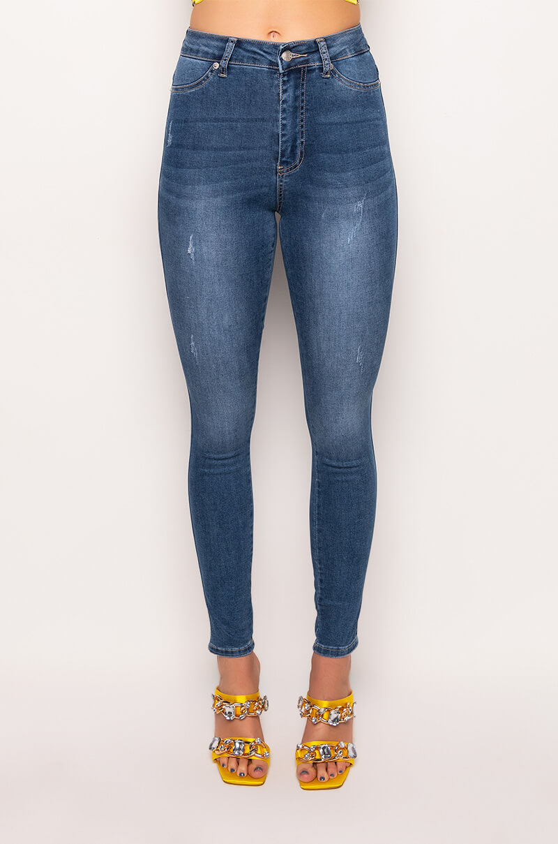 FLEX-FIT HIGH WAISTED SUPER STRETCHY SKINNY JEANS