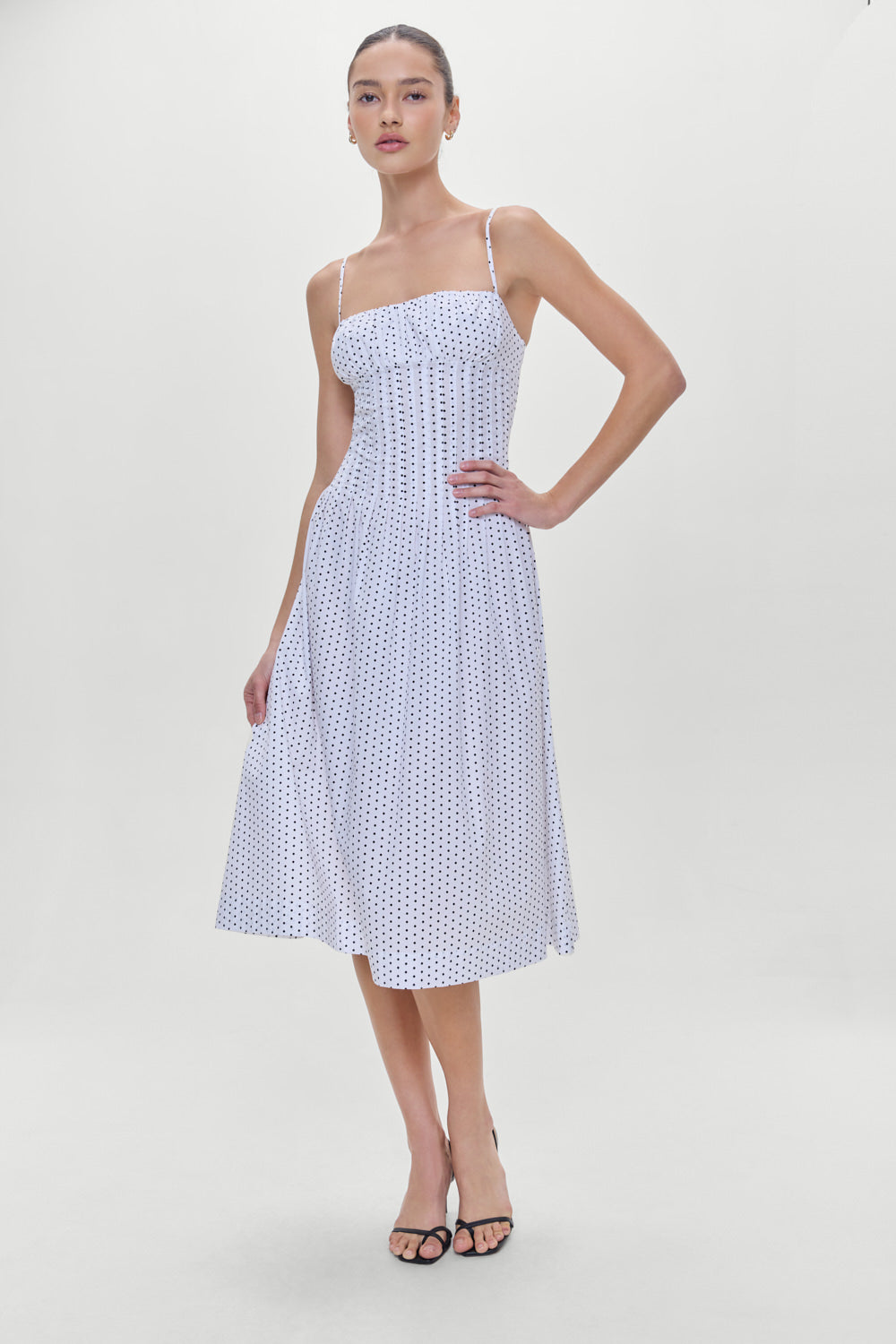 Reign Polka Dot Maxi Dress - White Polka Dot