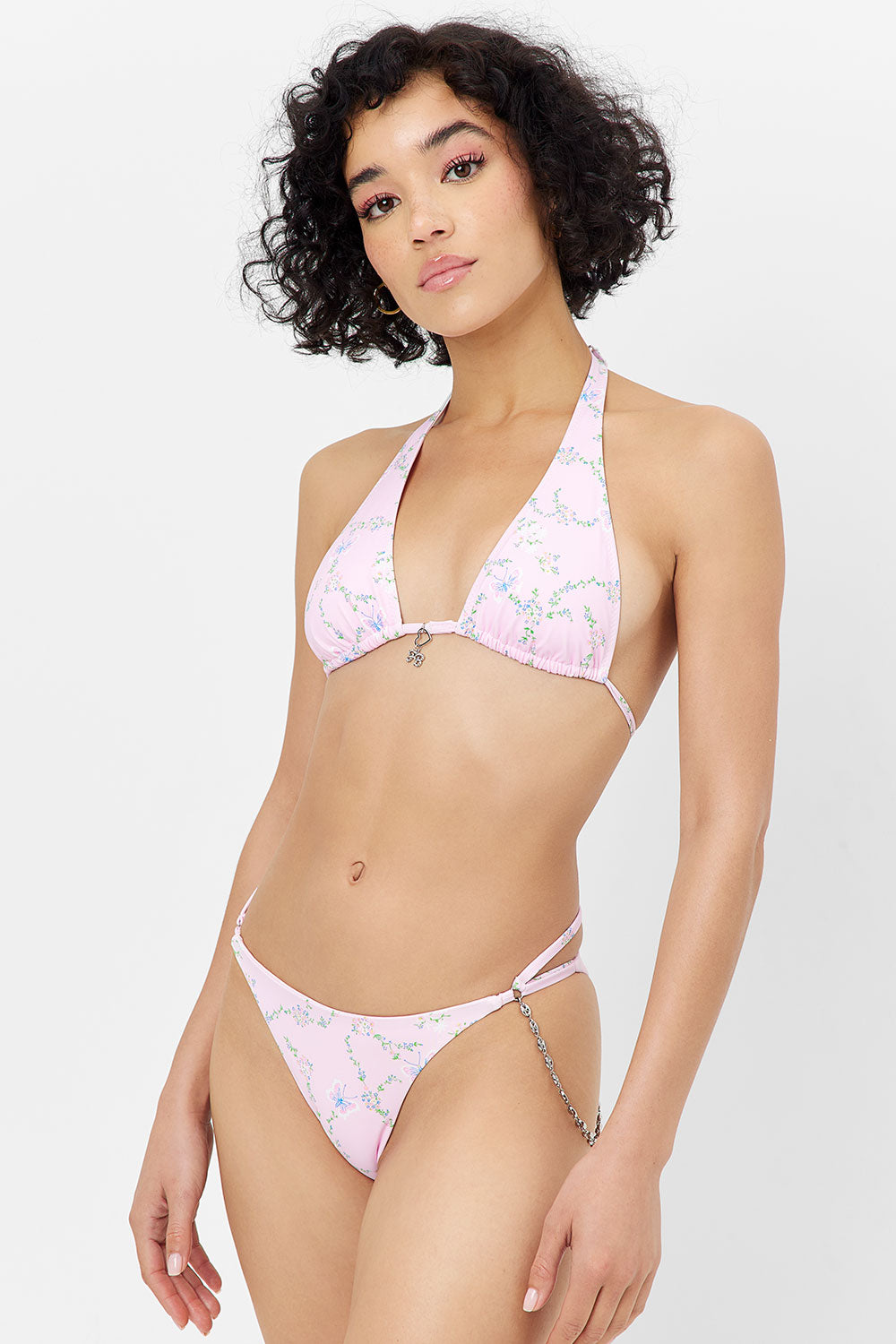 Isabella Floral Chain Bikini Bottom - Fairytale