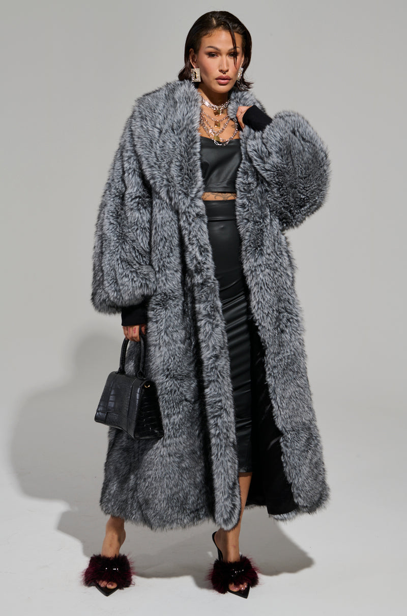 TSUNAMI FAUX FUR TRENCH