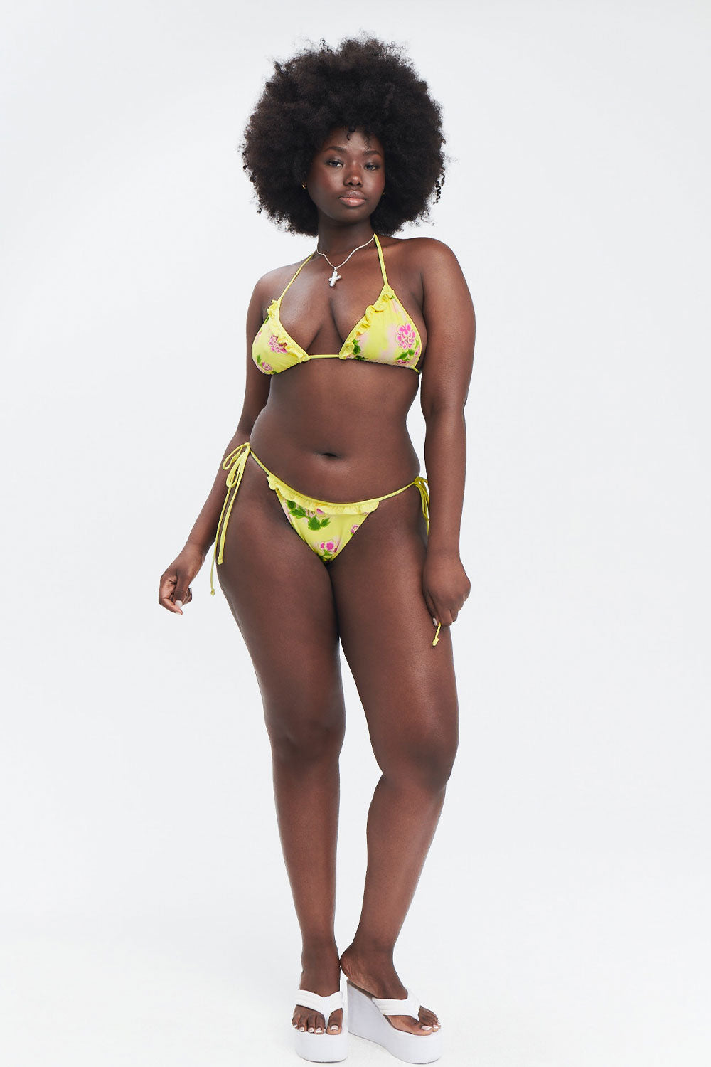 Camilla Floral String Bikini Bottom - Mojito