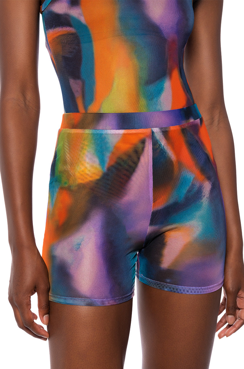 IN THE MOMENT MESH BIKER SHORT