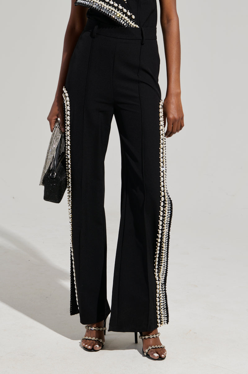 LUXURIOUS PANTS WITH SIDE SLITS