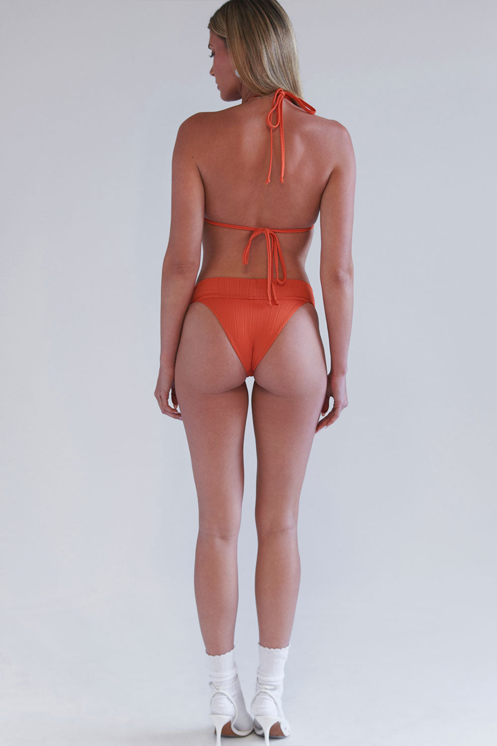 Nick Plissé Triangle Bikini Top - Mango