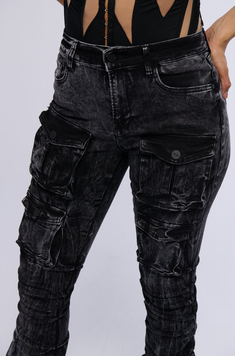 MATRIX HIGH RISE STACKED JEANS