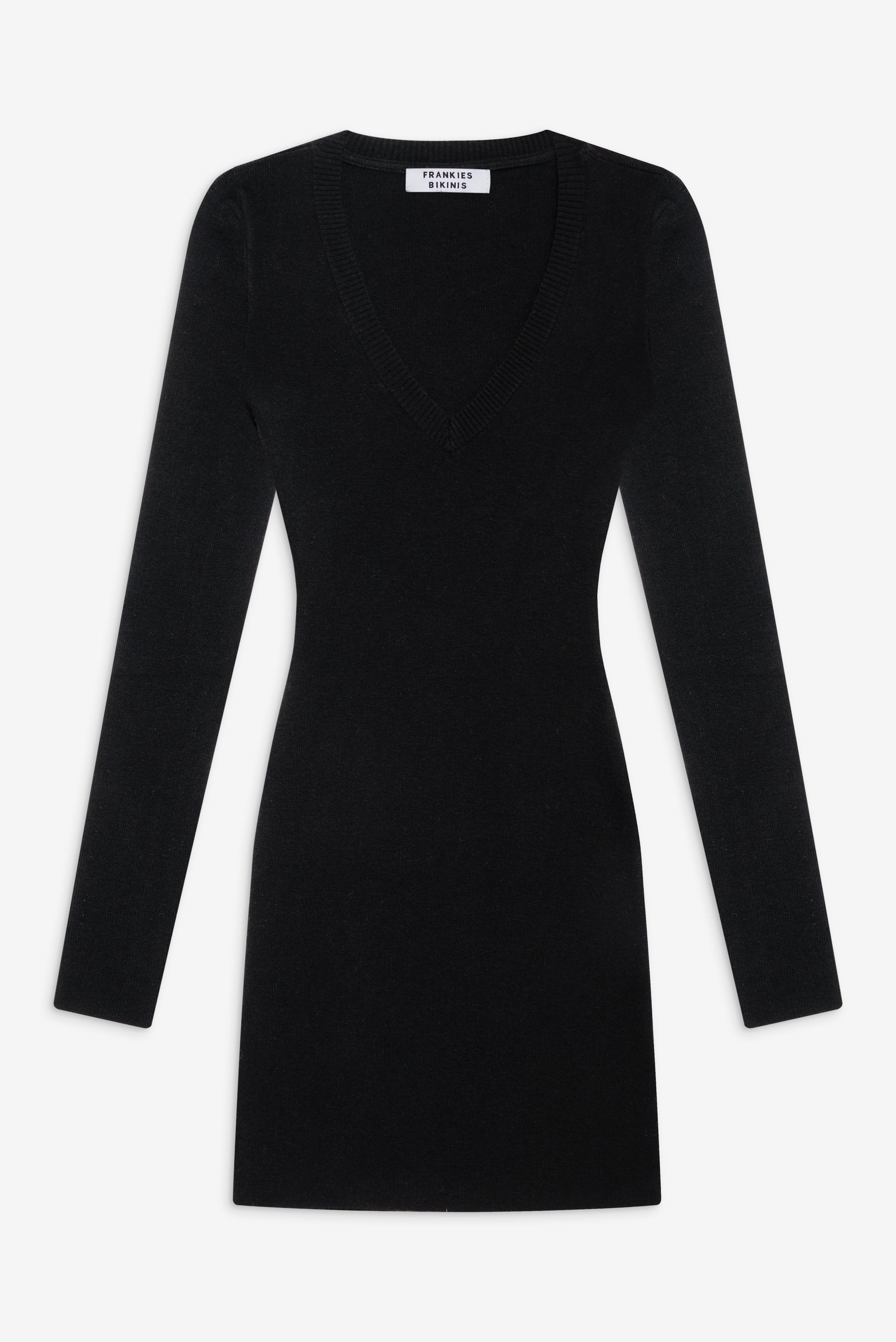 Sweetheart Knit Dress - Black