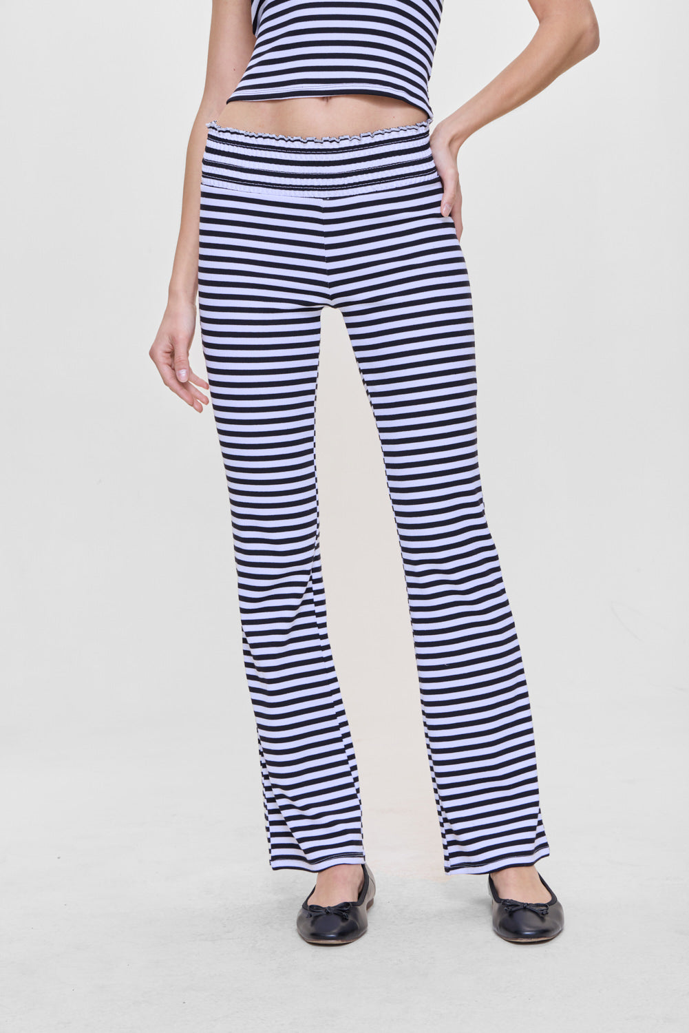 Bambi Striped Flare Pants - Silhouette Stripe