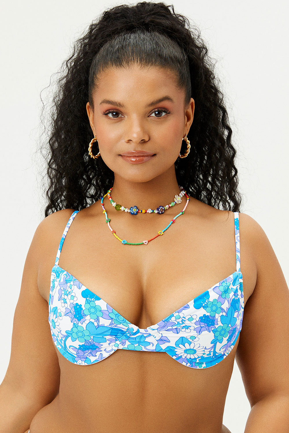 Maggie Floral Underwire Bikini Top - Morning Glory