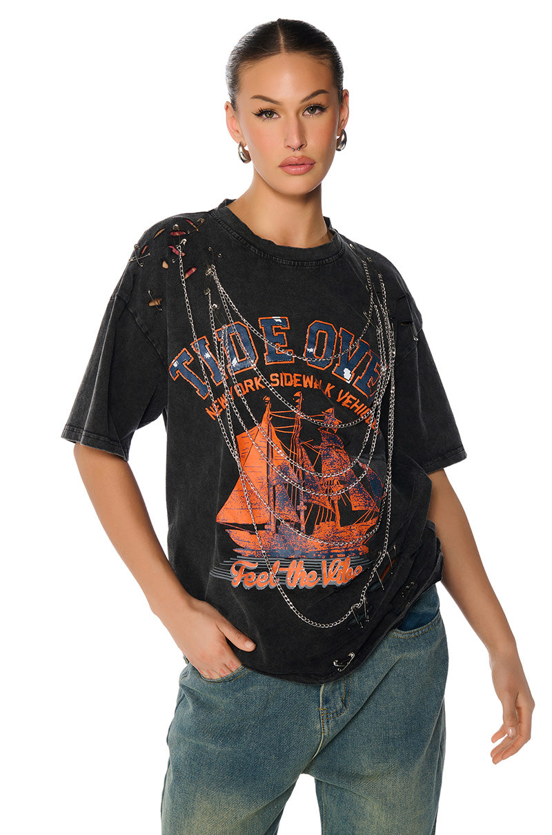 SAIL ASHORE SHORT SLEEVE GRAPHIC TEE