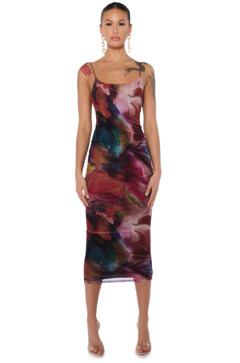 EVERLY PRINTED MIDI DRESS