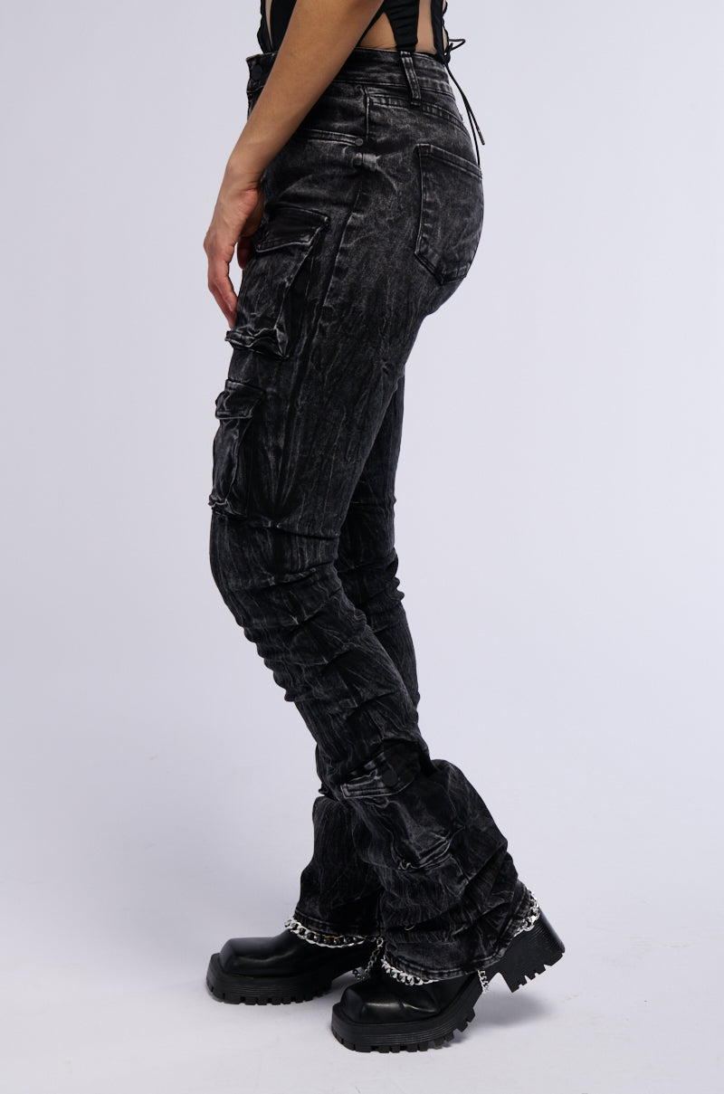 MATRIX HIGH RISE STACKED JEANS