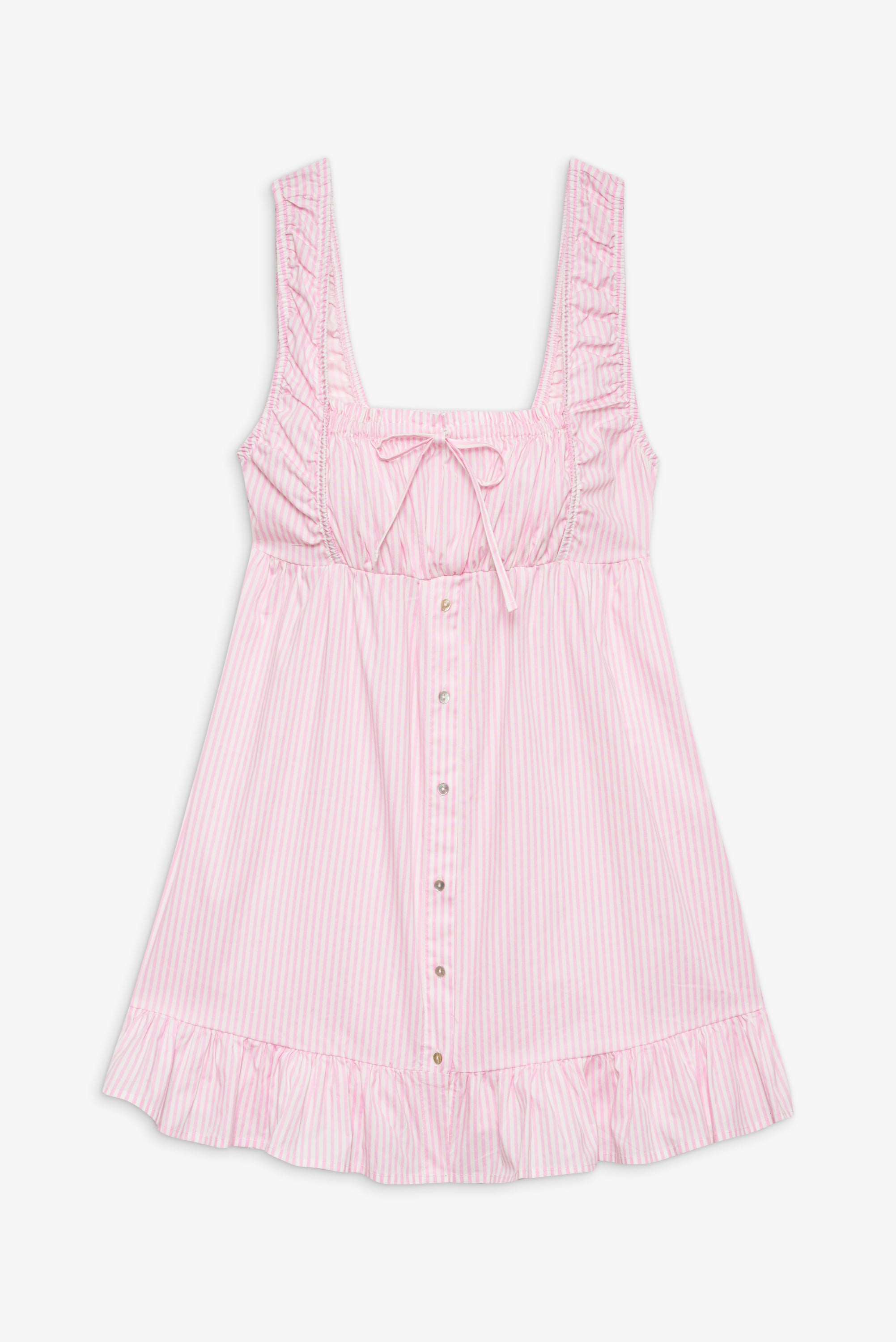 Marilyn Babydoll Dress - Pink Stripe