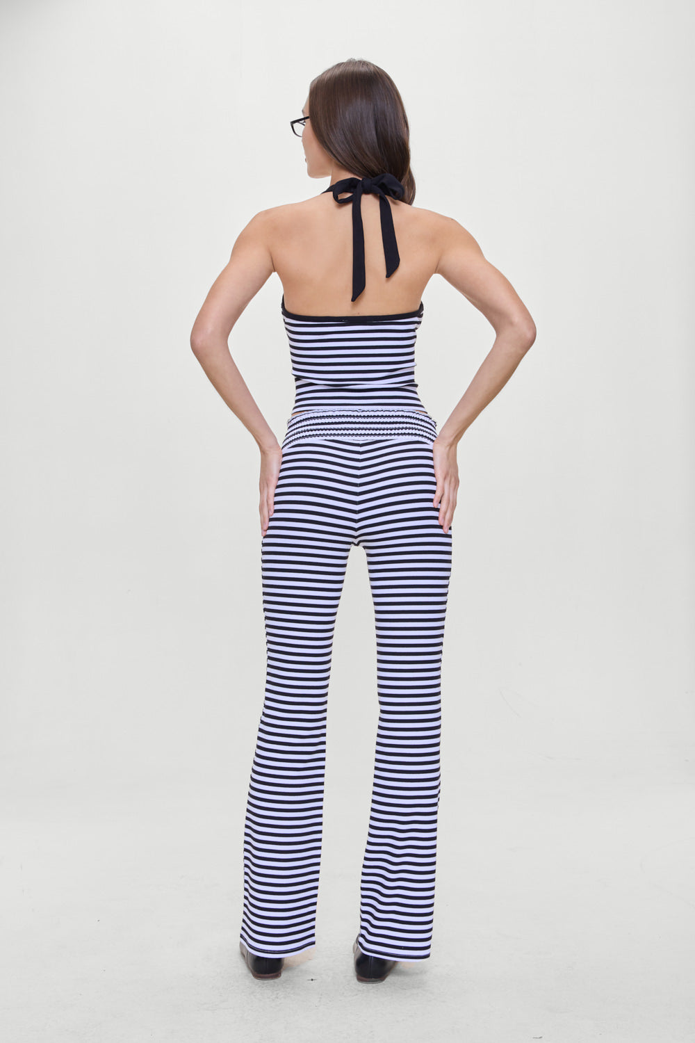 Bambi Striped Flare Pants - Silhouette Stripe