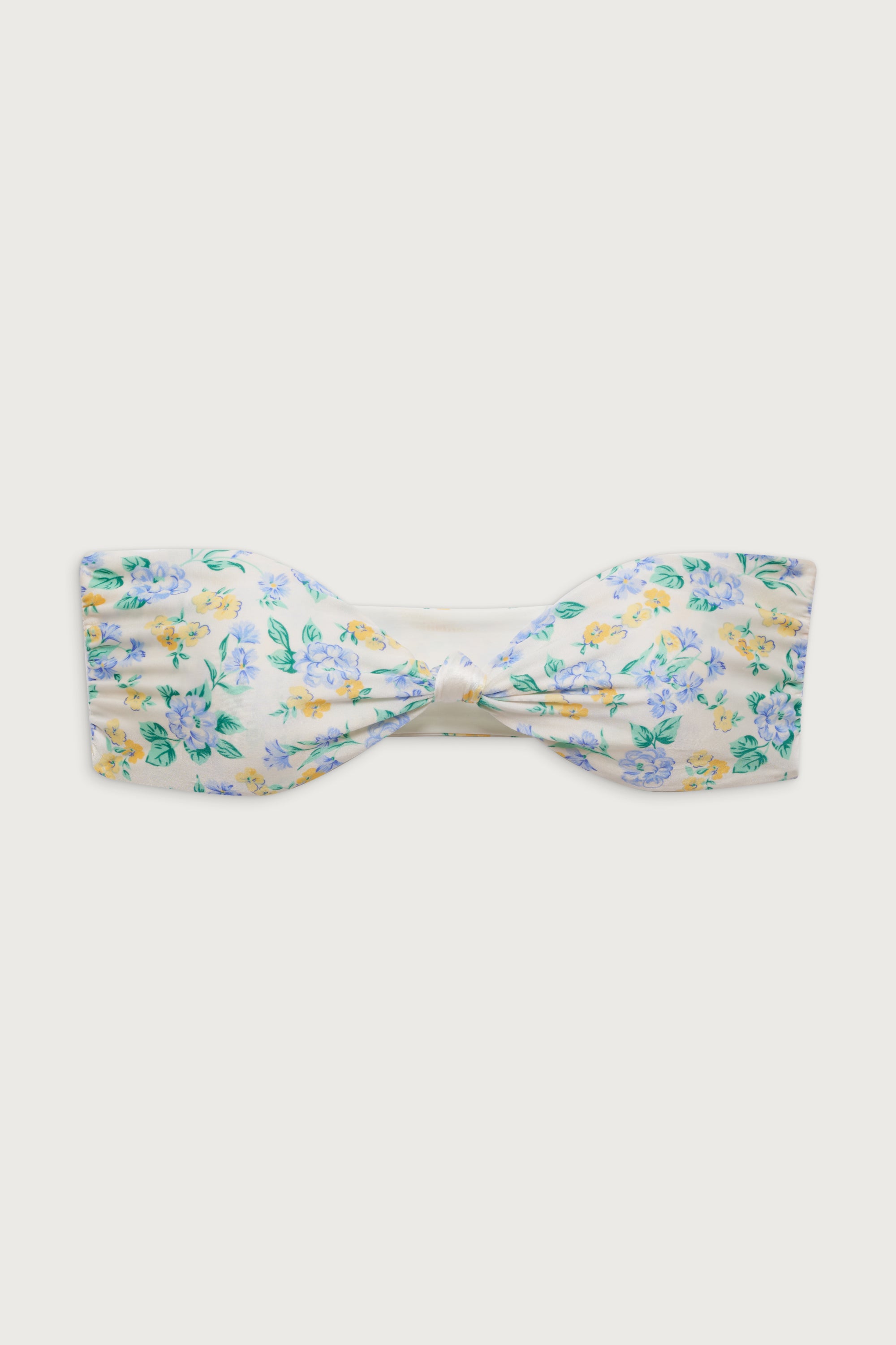 Crescent Shine Bandeau Bikini Top - Coastal Floral