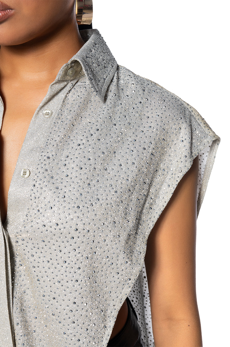 THINKIN BOUT YOU EMBELLISHED BUTTON DOWN