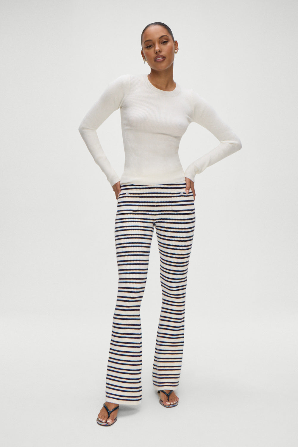 Camden Striped Knit Pants - Starlit Stripe