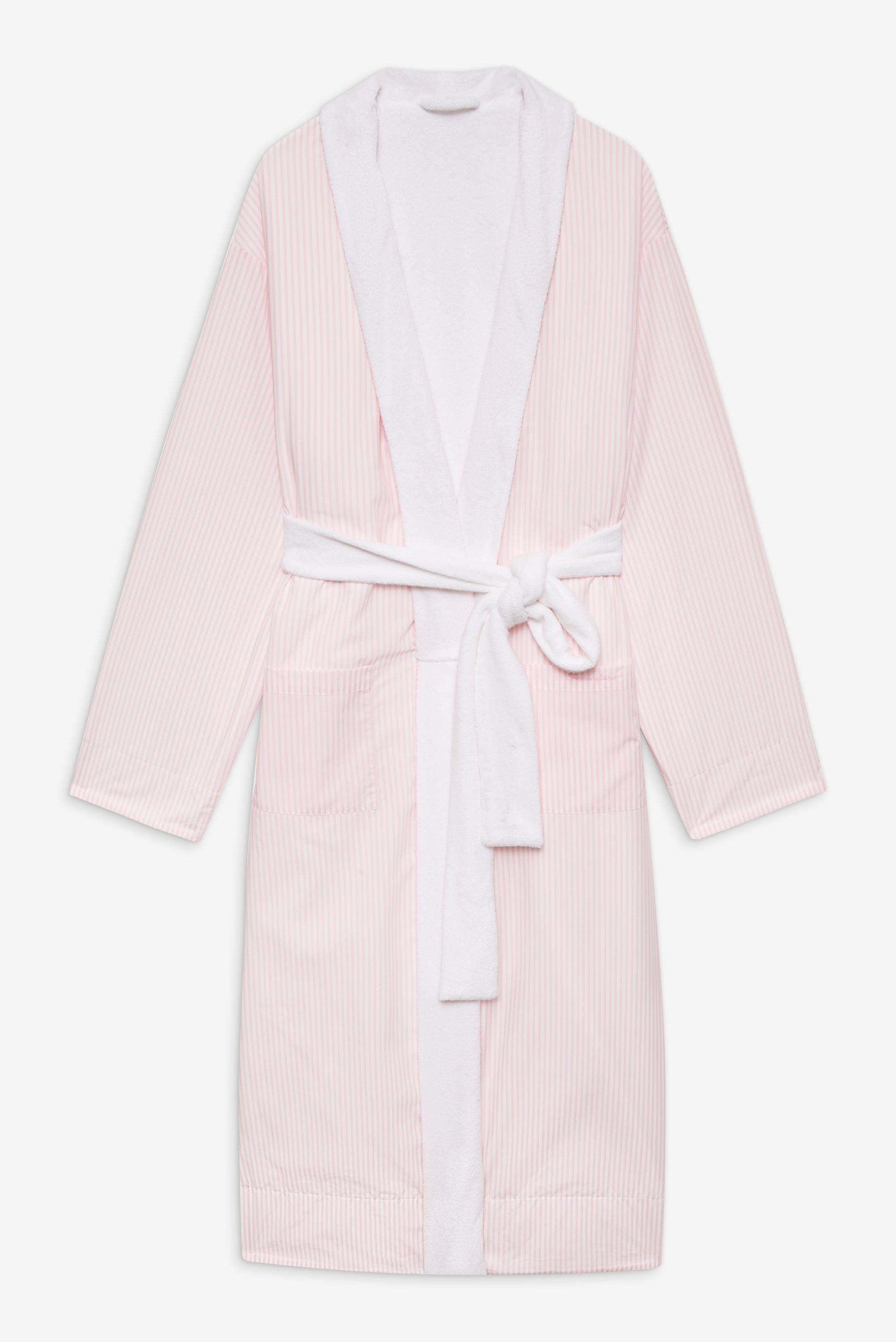 Chateau Terry Robe - Pink Stripe