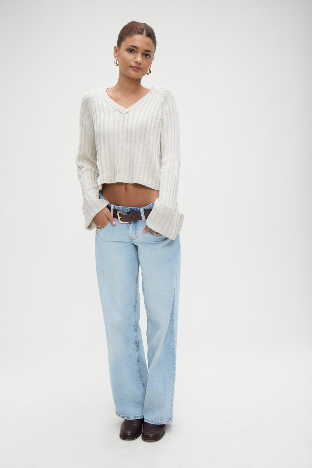 Ashton Cotton Knit Sweater - Cream