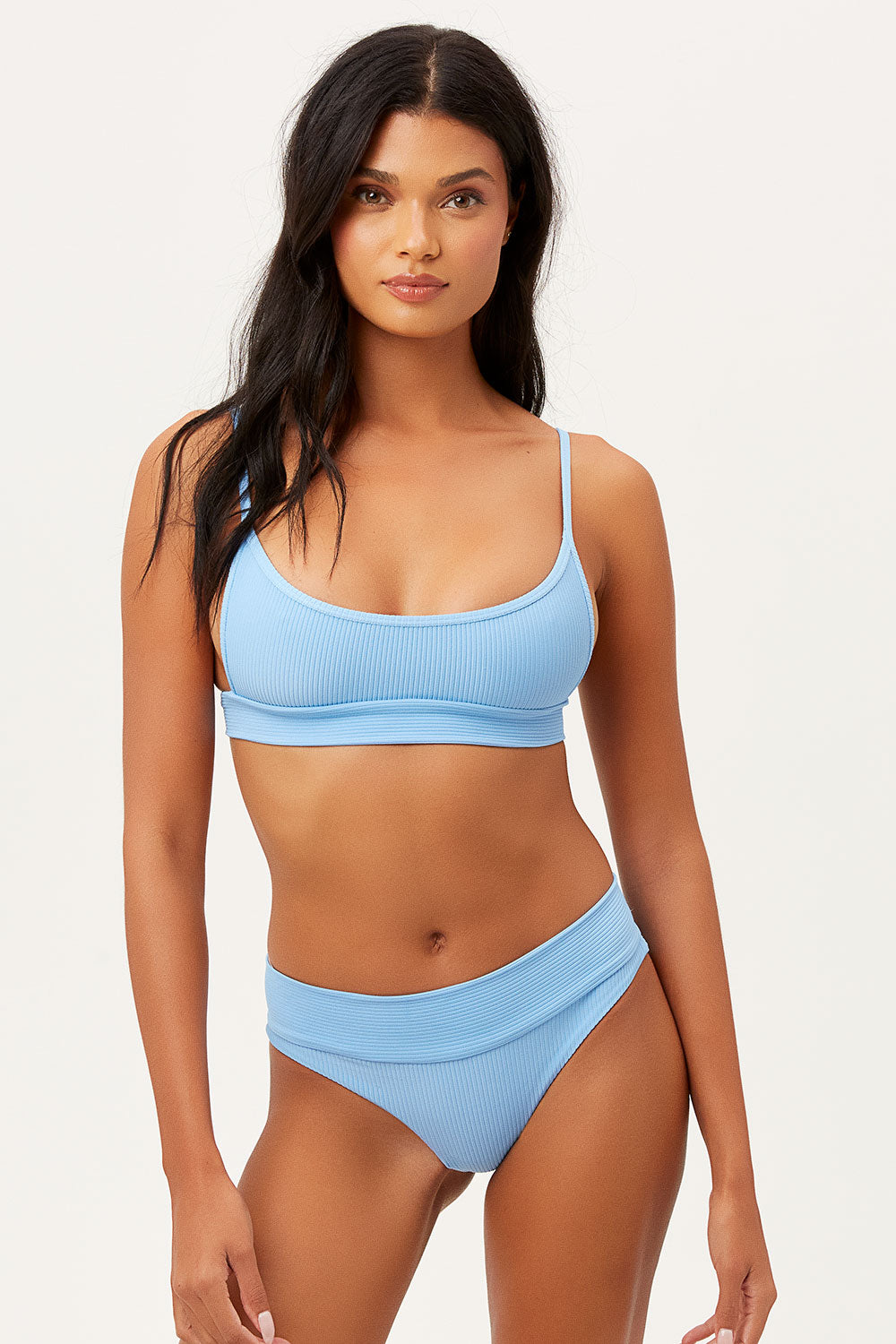 Gavin Cheeky Bikini Bottom - Chambray