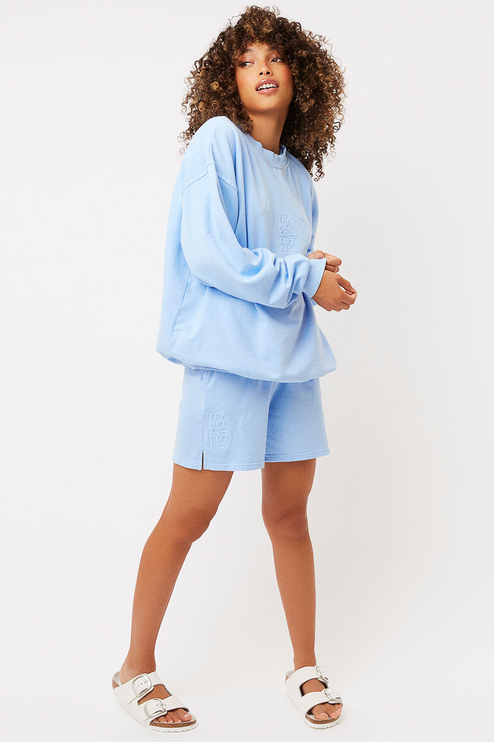 Bennie Oversized Crewneck Sweatshirt - Chambray