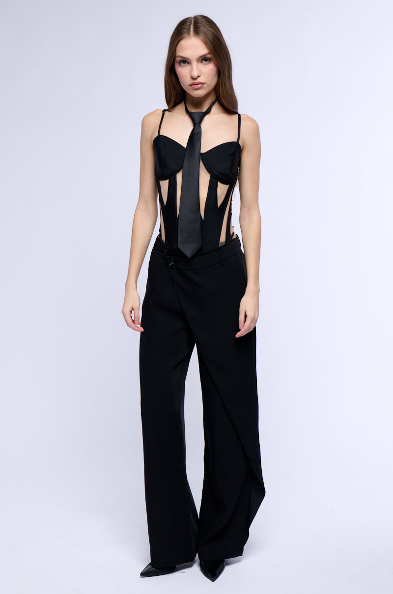 ATTRACT BETTER CUT OUT MESH CORSET TOP