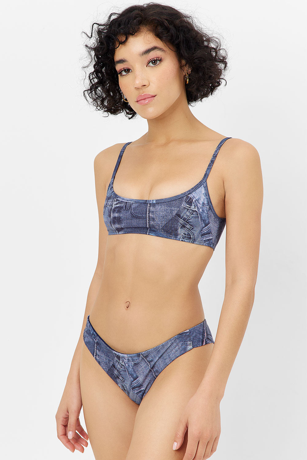 Dawson Cheeky Bikini Bottom - Blue Jean